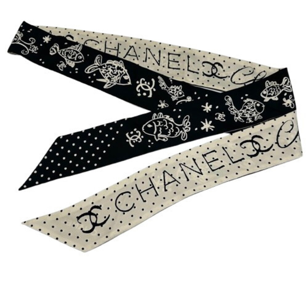 CHANEL Twilly Dot Scarf